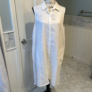 Sacks Fifth Avenue 100% Linen Dress, New With Tags! Size Large- Never Worn.